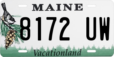 ME license plate 8172UW