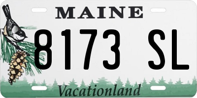 ME license plate 8173SL