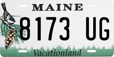 ME license plate 8173UG