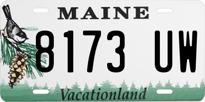 ME license plate 8173UW