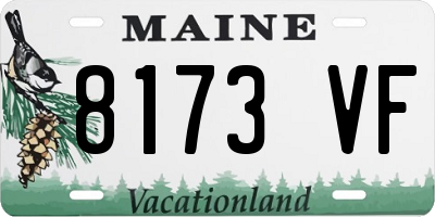 ME license plate 8173VF