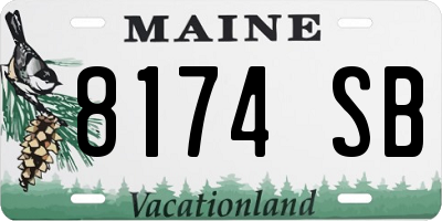 ME license plate 8174SB