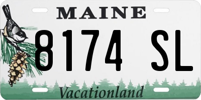 ME license plate 8174SL