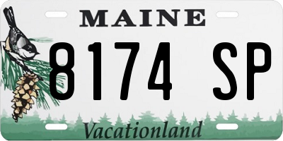 ME license plate 8174SP