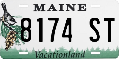 ME license plate 8174ST