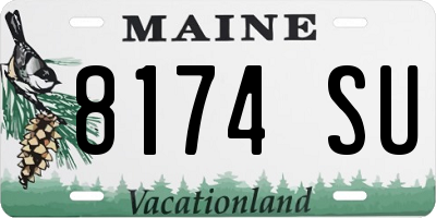 ME license plate 8174SU
