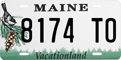 ME license plate 8174TO