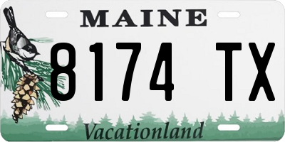 ME license plate 8174TX