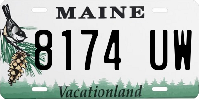 ME license plate 8174UW