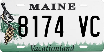 ME license plate 8174VC