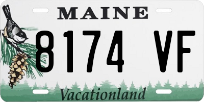 ME license plate 8174VF