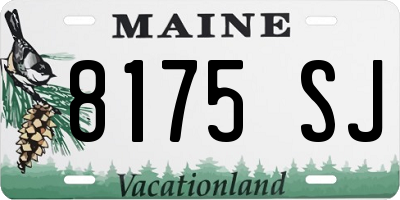 ME license plate 8175SJ