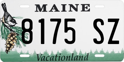 ME license plate 8175SZ