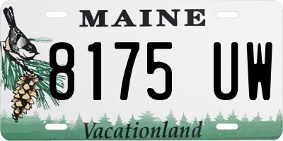 ME license plate 8175UW