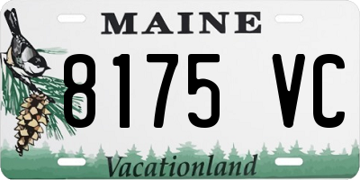 ME license plate 8175VC