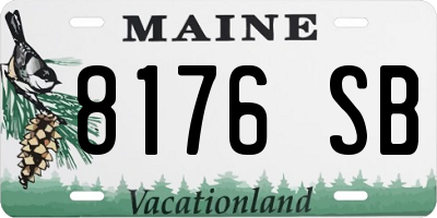 ME license plate 8176SB