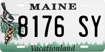 ME license plate 8176SY