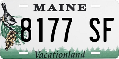 ME license plate 8177SF