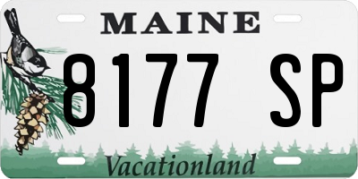 ME license plate 8177SP