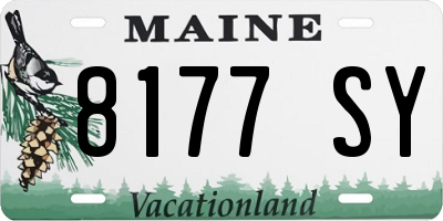 ME license plate 8177SY