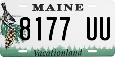 ME license plate 8177UU