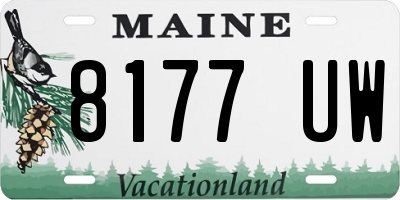 ME license plate 8177UW