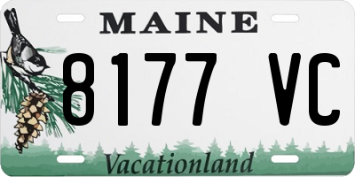 ME license plate 8177VC
