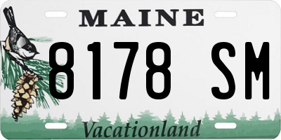 ME license plate 8178SM