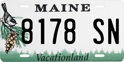 ME license plate 8178SN