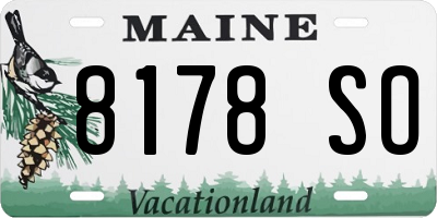 ME license plate 8178SO