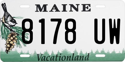 ME license plate 8178UW