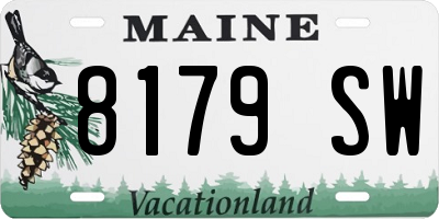 ME license plate 8179SW