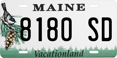 ME license plate 8180SD