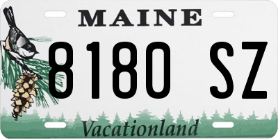 ME license plate 8180SZ