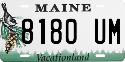 ME license plate 8180UM