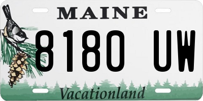 ME license plate 8180UW