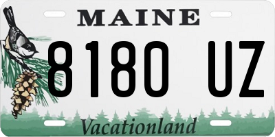 ME license plate 8180UZ