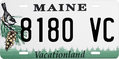 ME license plate 8180VC