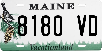 ME license plate 8180VD