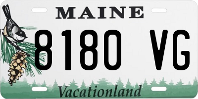 ME license plate 8180VG