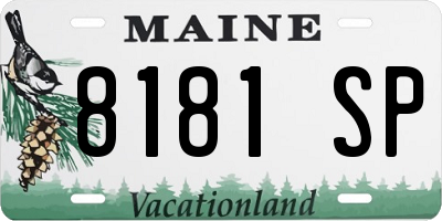 ME license plate 8181SP