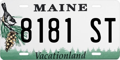 ME license plate 8181ST