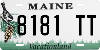 ME license plate 8181TT