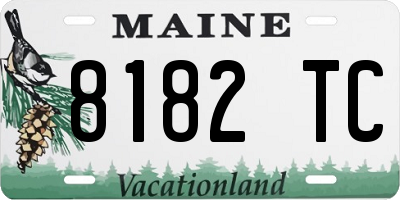 ME license plate 8182TC