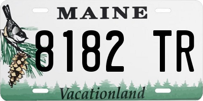 ME license plate 8182TR