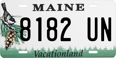 ME license plate 8182UN