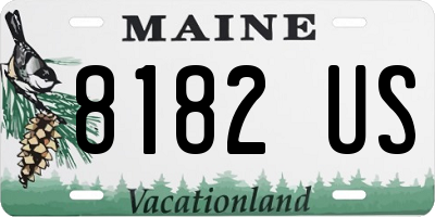 ME license plate 8182US