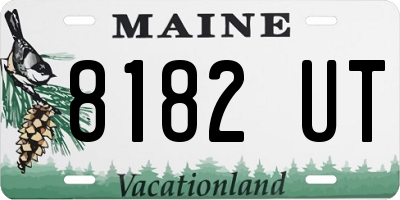 ME license plate 8182UT