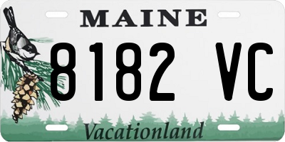 ME license plate 8182VC