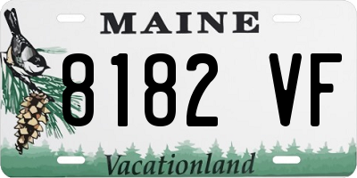 ME license plate 8182VF